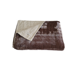 Roman Silk Velvet Throw - Mocha