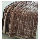 Roman Silk Velvet Throw - Mocha
