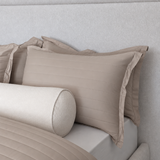Luxury Tailored Quilted Coverlet Set - Sand Stone