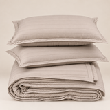 Luxury Tailored Quilted Coverlet Set - Sand Stone