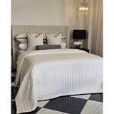 Luxury Tailored Quilted Coverlet Set Black/White