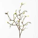 Magnolia Bud Spray Stem - White