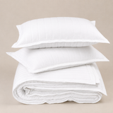 Luxury Tailored Quilted Coverlet Set - White