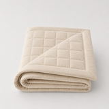 Mara Velvet Quilted Throw - Cream