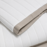 Luxury Tailored Quilted Quilt Cover Set - Nude/White