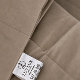 Mara Velvet Quilted Throw - Mocha