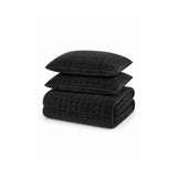 Platinum Quilt Cover Set - Black