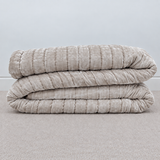 Roman Silk Velvet Throw - Oyster