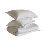 Luxury Tailored Quilted Coverlet Set - White