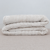 Roman Silk Velvet Throw - Pearl White