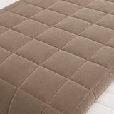 Mara Velvet Quilted Throw - Mocha