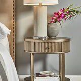 Oxford Ovate Side Table Antique Gold