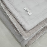 Roman Silk Velvet Throw - Oyster