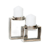 Miles Nickel Candle Holder Set