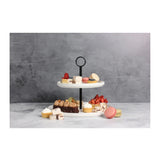 Aston 2 Tier Platter -White