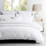 Ascot Quilt Cover Set - White