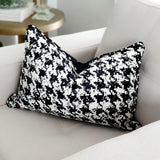 Lè Lux Obsidian Houndstooth Cushion